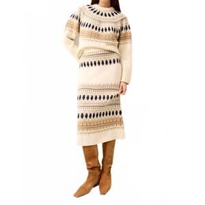 NEW MARIE OLIVER giana midi skirt in snowflake